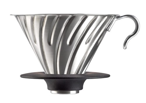 Hario v60 metal coffee dripper - metal,